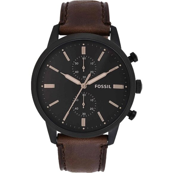 No Brand Other - Men Brown Watch with Chronograph Display and Genuine Leather Band